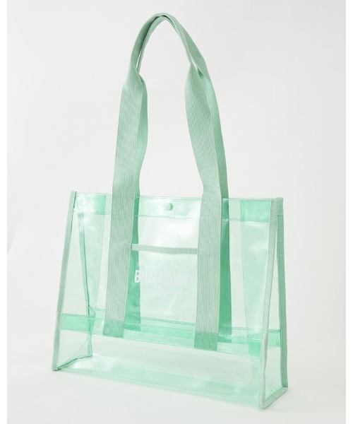 BILLABONG(ビラボン)の「BILLABONG レディース BEACH TOTE BAG トートバッグ 【2024年春夏モデル】/ビラボンビニールトートバッグ(トートバッグ・レディース・ピンク/クリア/ブラック/ミント・FREE)」の2枚目の写真
