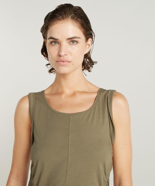 G-STAR(ジースター)の「ADJUSTABLE TUCKED SLEEVE TOP/アジャスタブルタックデザインタンクトップ(タンクトップ・レディース・グリーン系その他/ダークブラック・SMALL/X-SMALL/MEDIUM)」の6枚目の写真