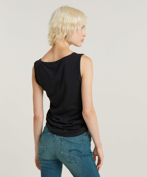 G-STAR(ジースター)の「ADJUSTABLE TUCKED SLEEVE TOP/アジャスタブルタックデザインタンクトップ(タンクトップ・レディース・グリーン系その他/ダークブラック・SMALL/X-SMALL/MEDIUM)」の10枚目の写真