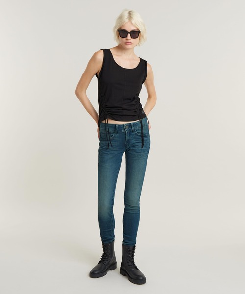 G-STAR(ジースター)の「ADJUSTABLE TUCKED SLEEVE TOP/アジャスタブルタックデザインタンクトップ(タンクトップ・レディース・グリーン系その他/ダークブラック・SMALL/X-SMALL/MEDIUM)」の11枚目の写真