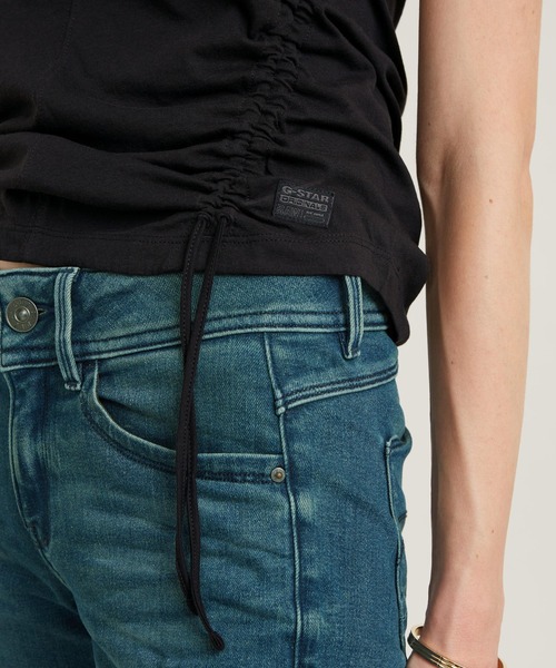 G-STAR(ジースター)の「ADJUSTABLE TUCKED SLEEVE TOP/アジャスタブルタックデザインタンクトップ(タンクトップ・レディース・グリーン系その他/ダークブラック・SMALL/X-SMALL/MEDIUM)」の12枚目の写真