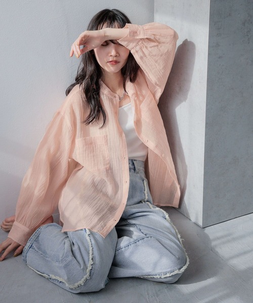 セール】シアーバンドシャツ 991800（シャツ/ブラウス）｜LOWRYS FARM