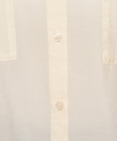 LOWRYS FARM(ローリーズファーム)の「シアーバンドシャツ 991800(シャツ/ブラウス・レディース・グレー/ピンク/ブルー/グリーン/アイボリー/ホワイト系その他・SHORT/LONG)」の11枚目の写真