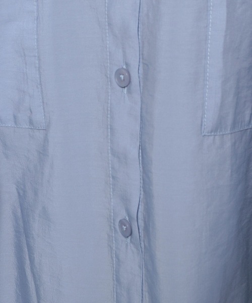 LOWRYS FARM(ローリーズファーム)の「シアーバンドシャツ 991800(シャツ/ブラウス・レディース・グレー/ピンク/ブルー/グリーン/アイボリー/ホワイト系その他・SHORT/LONG)」の7枚目の写真