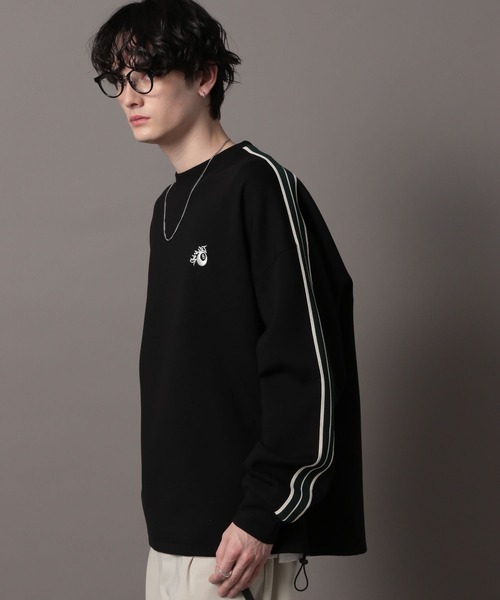 RAGEBLUE（レイジブルー）の「＜WEB限定＞袖サイドライン/ワンポイント刺繍テッククルーネックスウェット（スウェット・メンズ・ホワイト/ライトブルー/ブラック・MEDIUM/LARGE）」の17枚目の写真