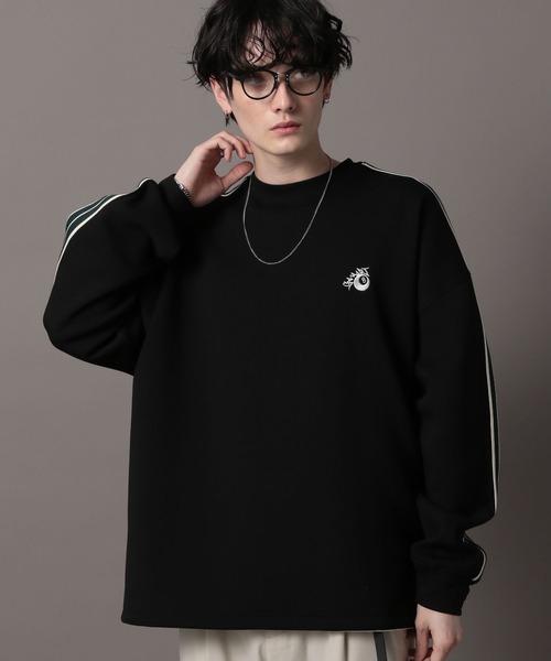 RAGEBLUE（レイジブルー）の「＜WEB限定＞袖サイドライン/ワンポイント刺繍テッククルーネックスウェット（スウェット・メンズ・ホワイト/ライトブルー/ブラック・MEDIUM/LARGE）」の19枚目の写真