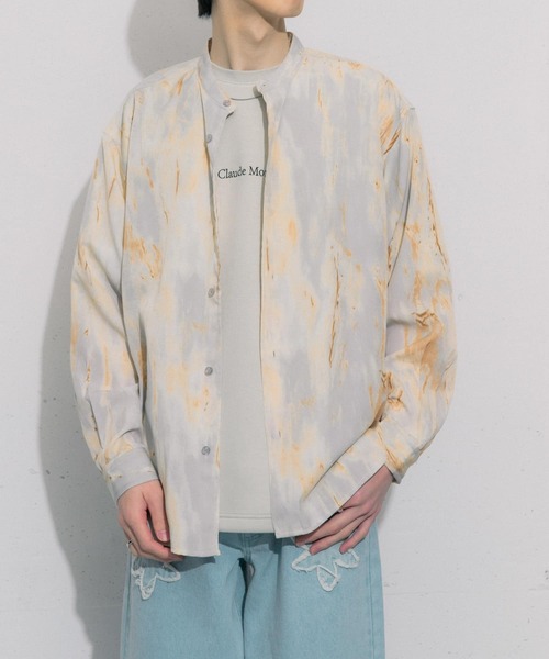 SENSE OF PLACE by URBAN RESEARCH（センスオブプレイスバイアーバンリサーチ）の「マーブルプリントバンドカラーシャツ（シャツ/ブラウス・メンズ・その他2/その他1・LARGE/MEDIUM）」の16枚目の写真