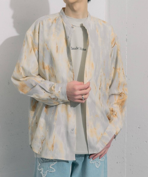 SENSE OF PLACE by URBAN RESEARCH（センスオブプレイスバイアーバンリサーチ）の「マーブルプリントバンドカラーシャツ（シャツ/ブラウス・メンズ・その他2/その他1・LARGE/MEDIUM）」の17枚目の写真