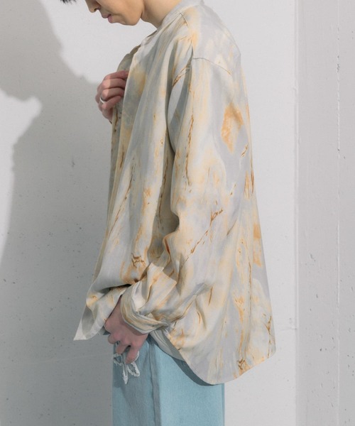 SENSE OF PLACE by URBAN RESEARCH（センスオブプレイスバイアーバンリサーチ）の「マーブルプリントバンドカラーシャツ（シャツ/ブラウス・メンズ・その他2/その他1・LARGE/MEDIUM）」の18枚目の写真