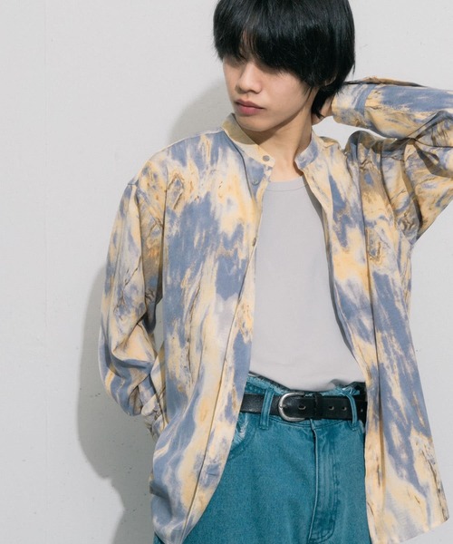 SENSE OF PLACE by URBAN RESEARCH（センスオブプレイスバイアーバンリサーチ）の「マーブルプリントバンドカラーシャツ（シャツ/ブラウス・メンズ・その他2/その他1・LARGE/MEDIUM）」の22枚目の写真