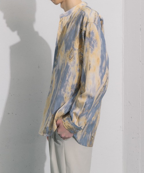 SENSE OF PLACE by URBAN RESEARCH（センスオブプレイスバイアーバンリサーチ）の「マーブルプリントバンドカラーシャツ（シャツ/ブラウス・メンズ・その他2/その他1・LARGE/MEDIUM）」の5枚目の写真