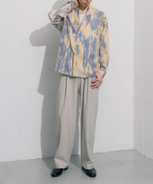 SENSE OF PLACE by URBAN RESEARCH（センスオブプレイスバイアーバンリサーチ）の「マーブルプリントバンドカラーシャツ（シャツ/ブラウス・メンズ・その他2/その他1・LARGE/MEDIUM）」の6枚目の写真