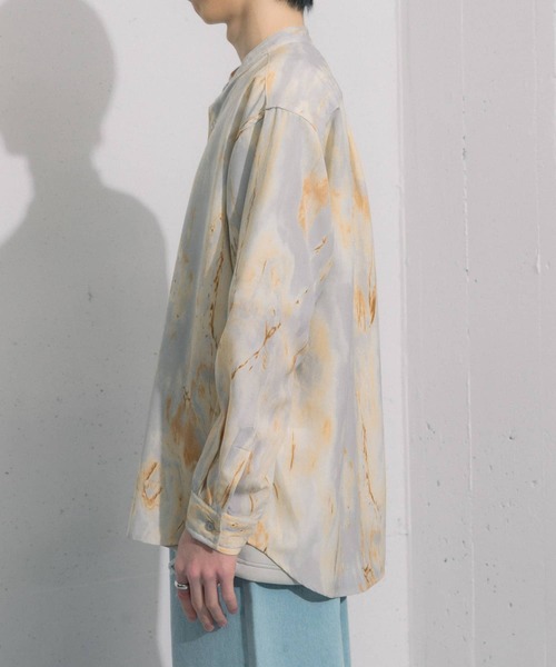 SENSE OF PLACE by URBAN RESEARCH（センスオブプレイスバイアーバンリサーチ）の「マーブルプリントバンドカラーシャツ（シャツ/ブラウス・メンズ・その他2/その他1・LARGE/MEDIUM）」の10枚目の写真