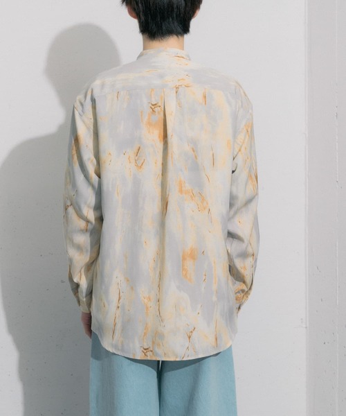 SENSE OF PLACE by URBAN RESEARCH（センスオブプレイスバイアーバンリサーチ）の「マーブルプリントバンドカラーシャツ（シャツ/ブラウス・メンズ・その他2/その他1・LARGE/MEDIUM）」の11枚目の写真
