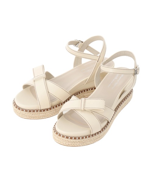 ORiental TRaffic（オリエンタルトラフィック）の「ORiental TRaffic リボンウエッジサンダル（サンダル・レディース・ブラック/ベージュ/ブラウン・S/M/L）」の11枚目の写真