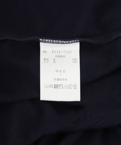 PORT BY ARK（ポートバイアーク）の「PORT BY ARK / ポートバイアーク：Wool S/S T-Shirt：PO15-T002[COR]（Tシャツ/カットソー・メンズ・ブラック/ネイビー・1/2）」の10枚目の写真