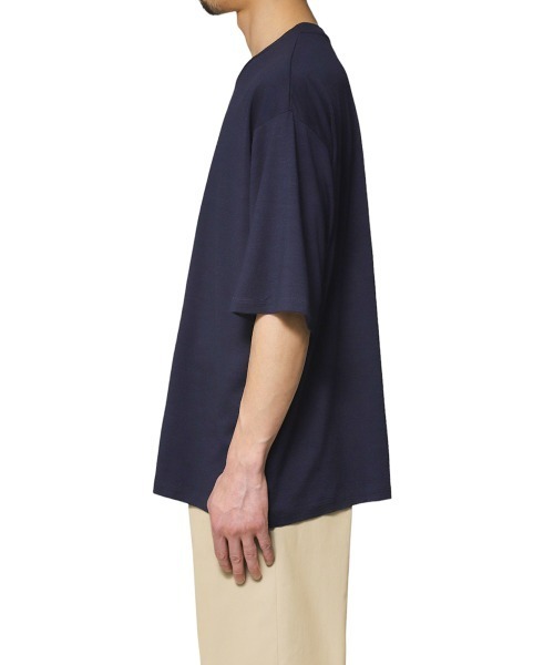 PORT BY ARK（ポートバイアーク）の「PORT BY ARK / ポートバイアーク：Wool S/S T-Shirt：PO15-T002[COR]（Tシャツ/カットソー・メンズ・ブラック/ネイビー・1/2）」の16枚目の写真