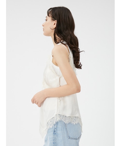 FRAY I.D（フレイアイディー）の「サンドウォッシュシルクキャミ（キャミソール・レディース・ブラック/アイボリー/オレンジ・FREE）」の7枚目の写真