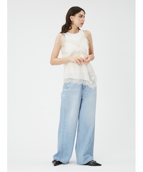 FRAY I.D（フレイアイディー）の「サンドウォッシュシルクキャミ（キャミソール・レディース・ブラック/アイボリー/オレンジ・FREE）」の15枚目の写真