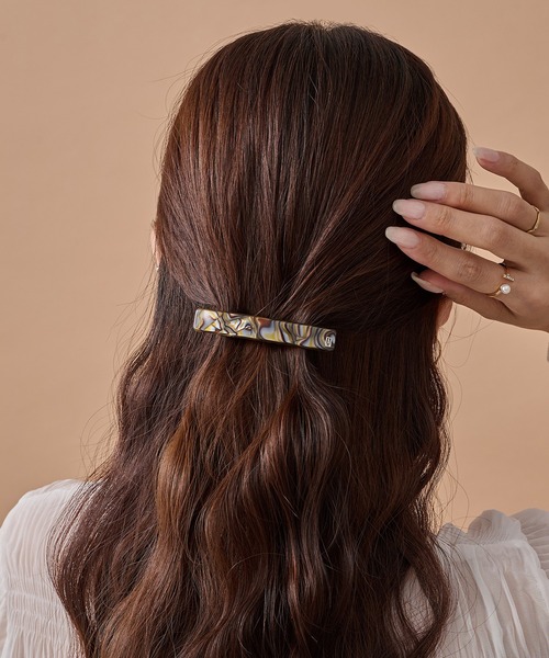 ALEXANDRE DE PARIS(アレクサンドルドゥパリ)の「【ALEXANDRE DE PARIS】ヘアクリップ AA6-735(バレッタ/ヘアクリップ・レディース・ブラック/ブラウン/その他1/その他3/その他2・FREE)」の1枚目の写真
