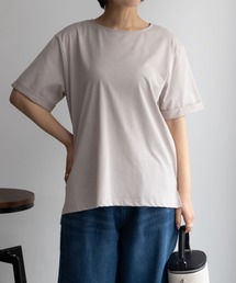 NAVY 冷感 UVカット ドライ キレイ見えTシャツ