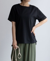 NAVY 冷感 UVカット ドライ キレイ見えTシャツ