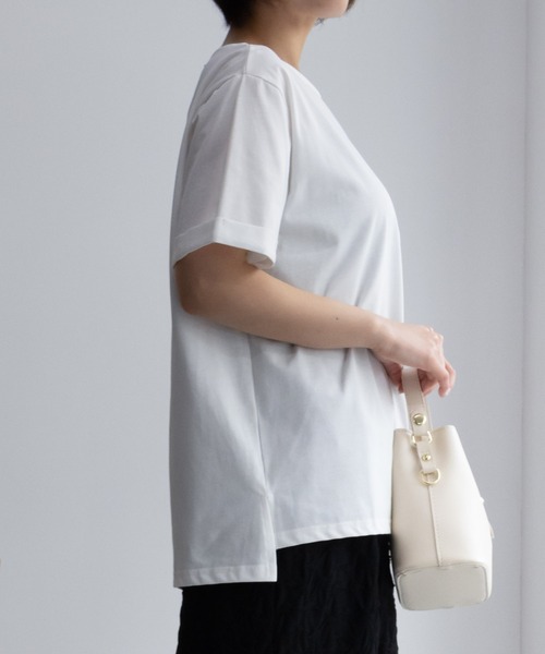 NAVY(ネイビー)の「NAVY 冷感 UVカット ドライ キレイ見えTシャツ(Tシャツ/カットソー・レディース・ベージュ/ホワイト/ブラック・L/M/XL/S)」の16枚目の写真