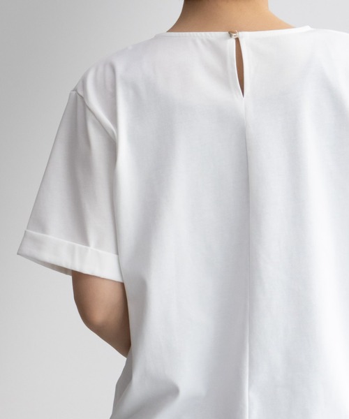 NAVY(ネイビー)の「NAVY 冷感 UVカット ドライ キレイ見えTシャツ(Tシャツ/カットソー・レディース・ベージュ/ホワイト/ブラック・L/M/XL/S)」の17枚目の写真