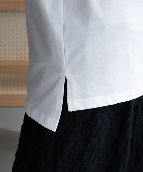 NAVY(ネイビー)の「NAVY 冷感 UVカット ドライ キレイ見えTシャツ(Tシャツ/カットソー・レディース・ベージュ/ホワイト/ブラック・L/M/XL/S)」の18枚目の写真