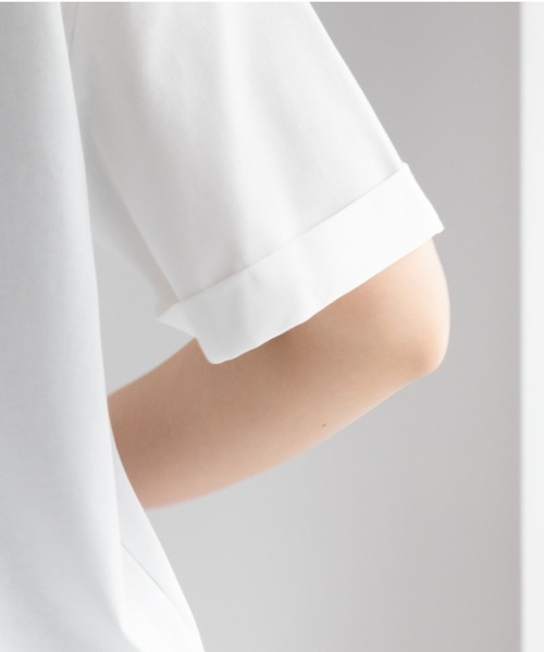 NAVY(ネイビー)の「NAVY 冷感 UVカット ドライ キレイ見えTシャツ(Tシャツ/カットソー・レディース・ベージュ/ホワイト/ブラック・L/M/XL/S)」の19枚目の写真