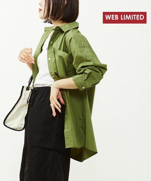 CONVERSE TOKYO（コンバーストウキョウ）の「【WEB LIMITED】STAR★ PATCH SHIRT（シャツ/ブラウス・レディース・ホワイト/ベージュ/カーキ/ブラック・FREE）」の4枚目の写真