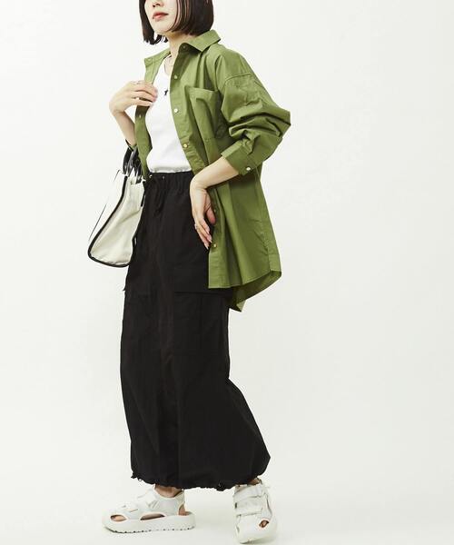 CONVERSE TOKYO（コンバーストウキョウ）の「【WEB LIMITED】STAR★ PATCH SHIRT（シャツ/ブラウス・レディース・ホワイト/ベージュ/カーキ/ブラック・FREE）」の7枚目の写真