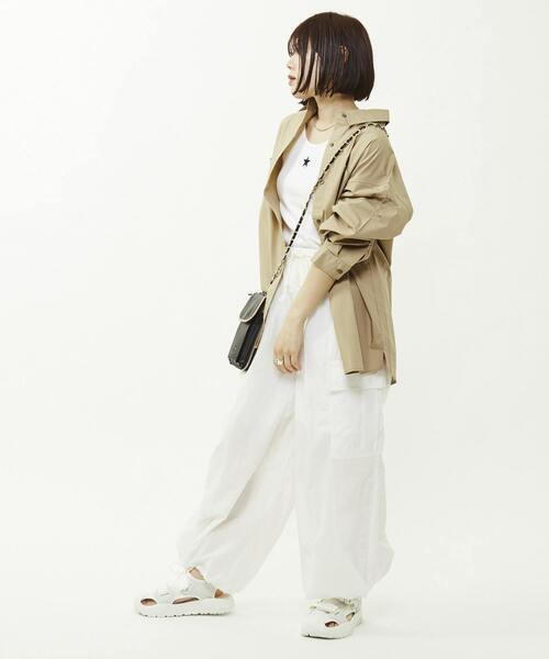 CONVERSE TOKYO（コンバーストウキョウ）の「【WEB LIMITED】STAR★ PATCH SHIRT（シャツ/ブラウス・レディース・ホワイト/ベージュ/カーキ/ブラック・FREE）」の13枚目の写真
