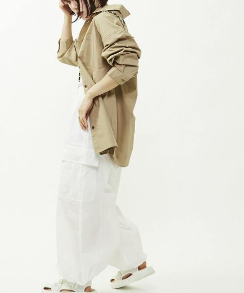 CONVERSE TOKYO（コンバーストウキョウ）の「【WEB LIMITED】STAR★ PATCH SHIRT（シャツ/ブラウス・レディース・ホワイト/ベージュ/カーキ/ブラック・FREE）」の14枚目の写真