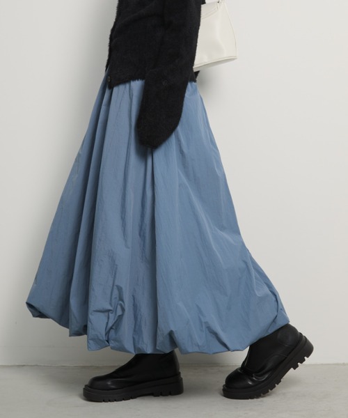 Aunt Marie's(アントマリーズ)の「ナイロンバルーンスカート(スカート・レディース・ブラック/アイボリー/ブルー・FREE)」の3枚目の写真