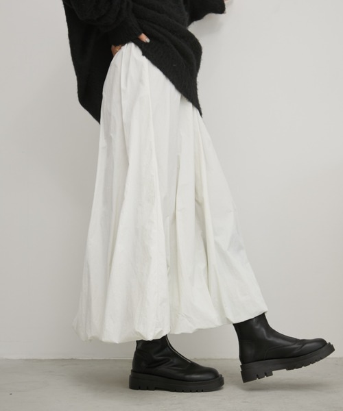 Aunt Marie's(アントマリーズ)の「ナイロンバルーンスカート(スカート・レディース・ブラック/アイボリー/ブルー・FREE)」の1枚目の写真