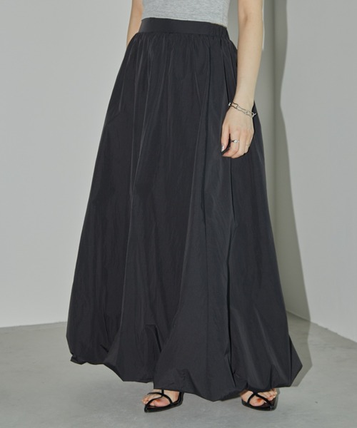 Aunt Marie's(アントマリーズ)の「ナイロンバルーンスカート(スカート・レディース・ブラック/アイボリー/ブルー・FREE)」の2枚目の写真