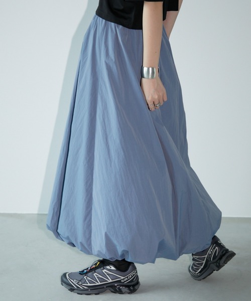 Aunt Marie's(アントマリーズ)の「ナイロンバルーンスカート(スカート・レディース・ブラック/アイボリー/ブルー・FREE)」の12枚目の写真