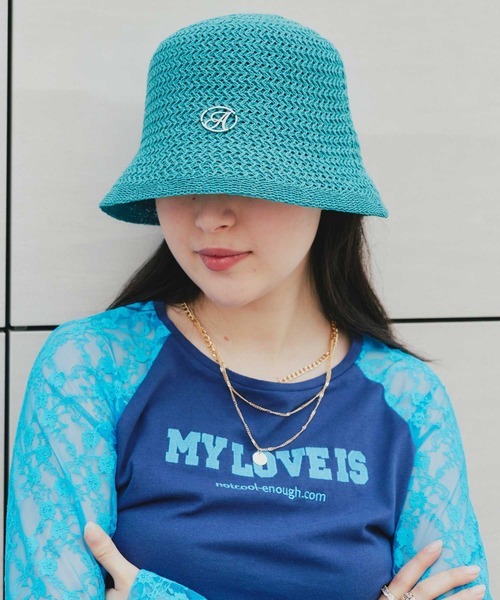 atmos pink（アトモスピンク）の「atmos pink Thermo Cloche Hat / アトモス ピンク サーモ クローシュ ハット（ハット・レディース・ブラック/アイボリー/ターコイズブルー・FREE）」の3枚目の写真