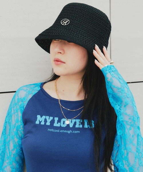 atmos pink（アトモスピンク）の「atmos pink Thermo Cloche Hat / アトモス ピンク サーモ クローシュ ハット（ハット・レディース・ブラック/アイボリー/ターコイズブルー・FREE）」の2枚目の写真