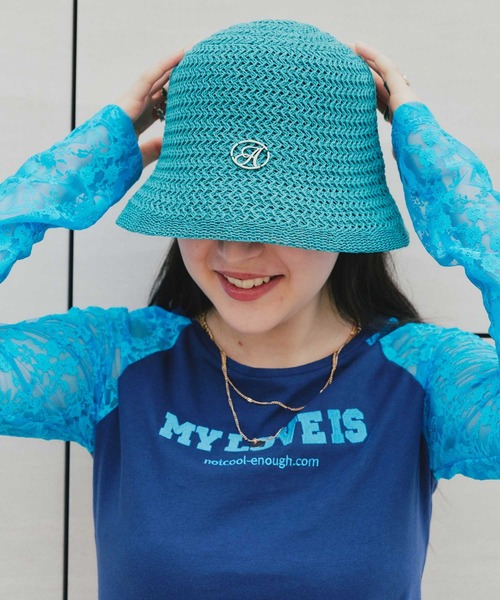 atmos pink（アトモスピンク）の「atmos pink Thermo Cloche Hat / アトモス ピンク サーモ クローシュ ハット（ハット・レディース・ブラック/アイボリー/ターコイズブルー・FREE）」の5枚目の写真