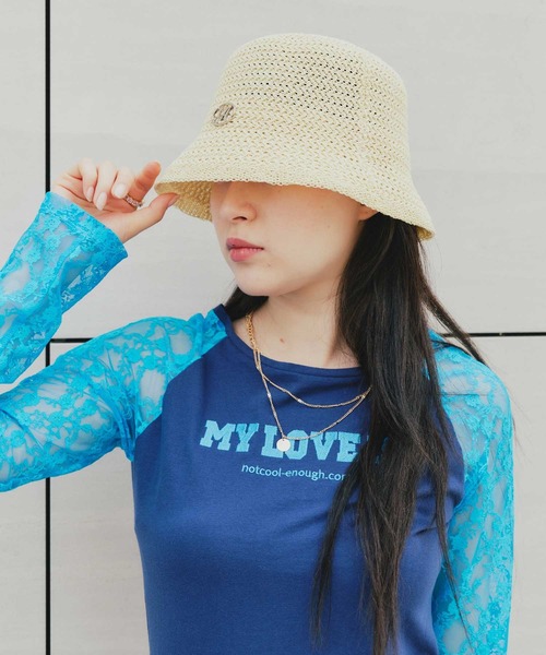 atmos pink（アトモスピンク）の「atmos pink Thermo Cloche Hat / アトモス ピンク サーモ クローシュ ハット（ハット・レディース・ブラック/アイボリー/ターコイズブルー・FREE）」の6枚目の写真