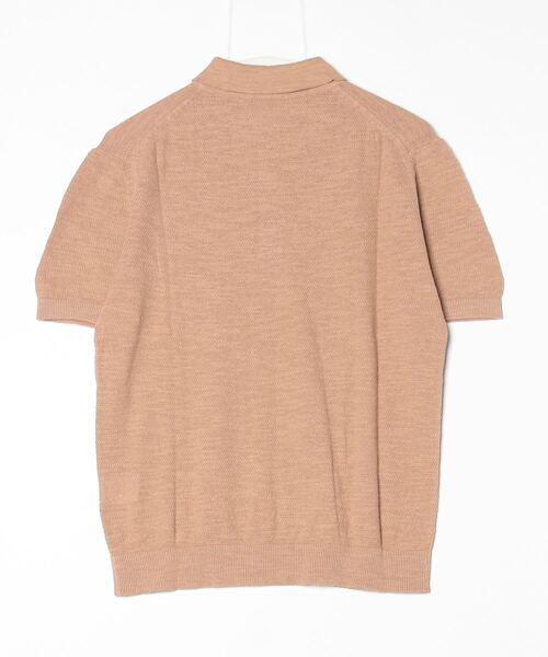 BENETTON (UNITED COLORS OF BENETTON)（ベネトンユナイテッドカラーズオブベネトン）の「コットンリネン混ポロシャツ（ポロシャツ・メンズ・ネイビー/ベージュ・SMALL/MEDIUM/LARGE）」の3枚目の写真