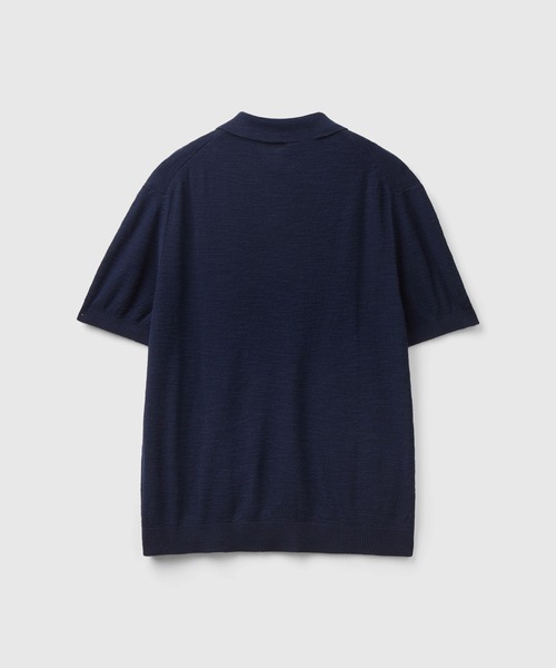 BENETTON (UNITED COLORS OF BENETTON)（ベネトンユナイテッドカラーズオブベネトン）の「コットンリネン混ポロシャツ（ポロシャツ・メンズ・ネイビー/ベージュ・SMALL/MEDIUM/LARGE）」の10枚目の写真