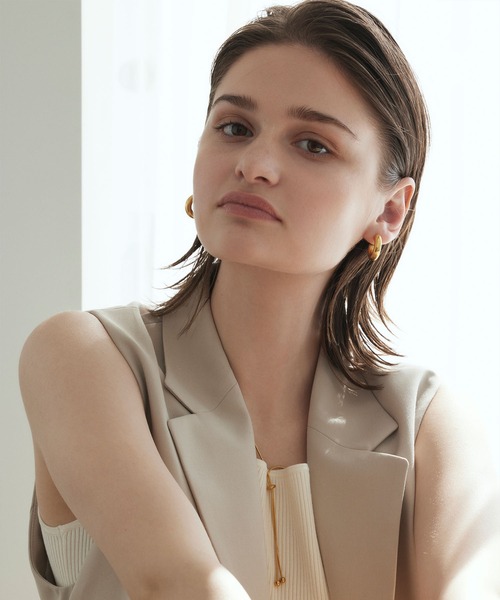 CENE(セネ)の「【CENE】セネ/ボリュームシィクフープピアス(ピアス(両耳用)・レディース・ゴールド/シルバー・FREE)」の7枚目の写真