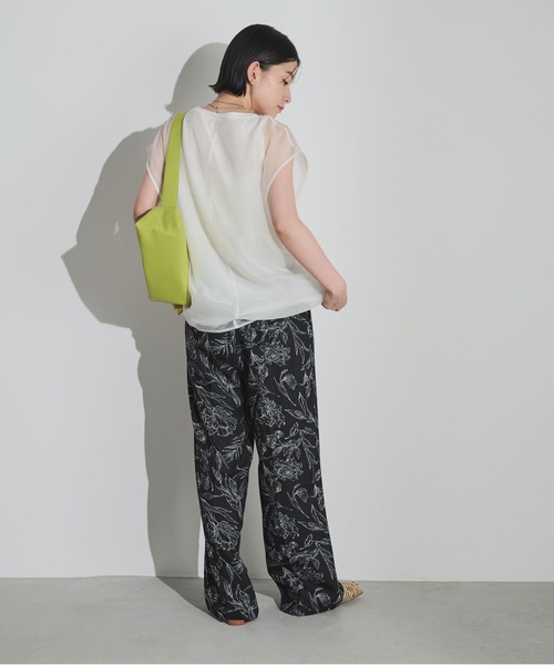 Shelly island（シェリーアイランド）の「ソフトオーガンジーレイヤードプルオーバー（Tシャツ/カットソー・レディース・ホワイト/グレー/ブラック/ブラウン・FREE）」の11枚目の写真