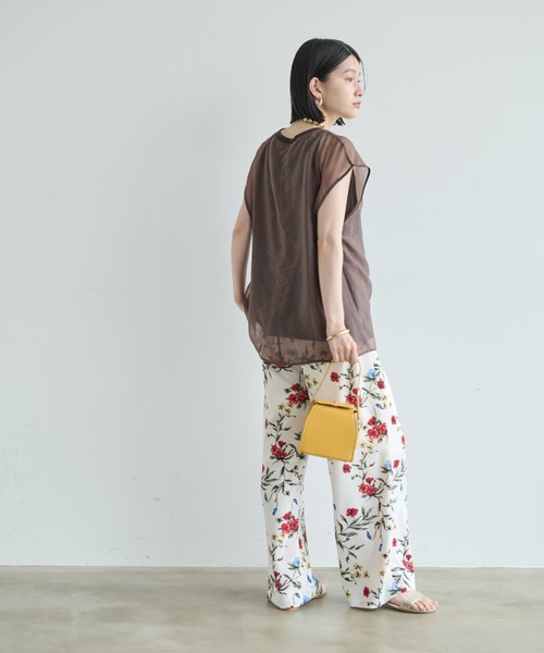 UNTITLEDアンタイトル 【2点セット】レイヤードプルオーバー＆カットソー ソフトオーガンジーレイヤードプルオーバー（Tシャツ/カットソー