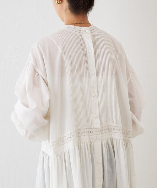 ビアズリー beardsley リバーレースヨークワンピース ビアズリー BEARDSLEY リバーレースヨークワンピース （white