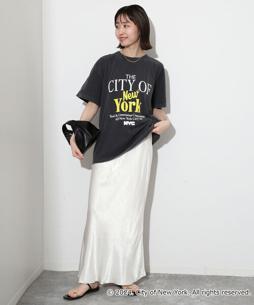 SLOBE IENA（スローブイエナ）の「《追加》 GOOD ROCK SPEED / グッドロックスピード NEWYORK Tシャツ 24NYC016W（Tシャツ/カットソー・レディース・ホワイト/グレー・FREE）」の3枚目の写真