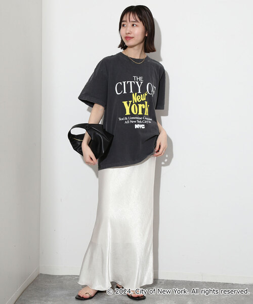 SLOBE IENA（スローブイエナ）の「《追加》 GOOD ROCK SPEED / グッドロックスピード NEWYORK Tシャツ 24NYC016W（Tシャツ/カットソー・レディース・ホワイト/グレー・FREE）」の4枚目の写真